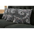 thumbnail image 2 of Ambesonne Nature Throw Pillow Cover 4 Pack, Mountain Volcanic Stones, 16", Slate Blue Dimgray, 2 of 6