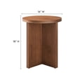 thumbnail image 3 of Modway Silas Round Modern Wood Side Table with X-Shaped Base in Walnut, 3 of 8