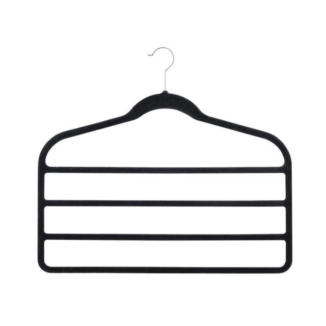 Percha para pantalones cortos antideslizante que ahorra espacio, perchas para pantalones vaqueros, perchas de terciopelo múltiples, organizador de armario, almacenamiento y organización para