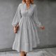 thumbnail image 3 of Gibobby Vestidos de sueter Vestidos casuales a para mujer, vestido largo Vintage para mujer con mangas, vestido de vacaciones de ocio, vestido de columpio a(Gris,CH), 3 of 5