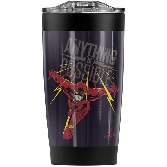 The Flash Tv Series/Anything Is Possible Stainless Steel Tumbler 20 oz Coffee Travel Mug/Cup, Vacuum Insulated & Double Wall with Leakproof Sliding Lid | Great for Hot Drinks and Cold Beverages