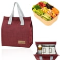 thumbnail image 2 of Lunch Bag for Women and Men,Adult Insulated Lunch Bag ,Small Leakproof Cooler Food Lunch Containers,Reusable Large Capacity Lunch Tote Bags for Work, Travel, Picnic Outdoor,8.86''x5.12''x10''(Wine), 2 of 9
