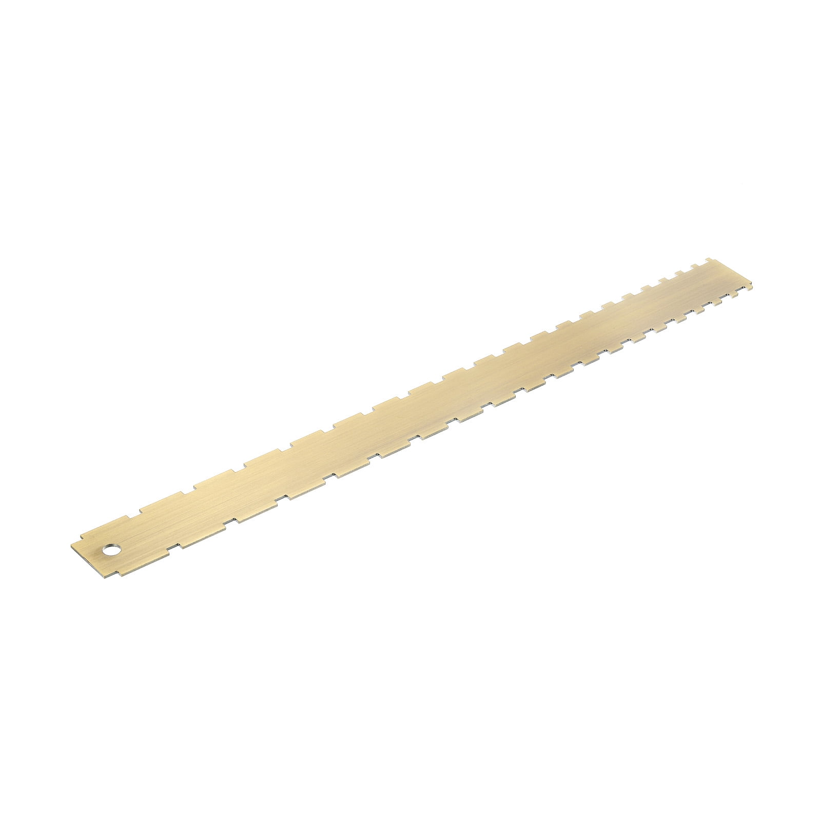 Uxcell Stainless Steel Guitar Neck Notched Straight Edge Bronze