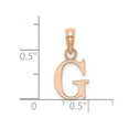 thumbnail image 2 of 14k Rose Gold G Block Letter Name Personalized Monogram Initial High Polish Charm Pendant Necklace for Women, 2 of 2