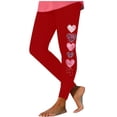 thumbnail image 3 of lcziwo Lightning Prime Sales, Women's Valentines Day Printed Leggings High Waisted Butt Lifting Tight Pants Gym Casual Skinny Workout Yoga Pants Holiday Leggings Red L, 3 of 7