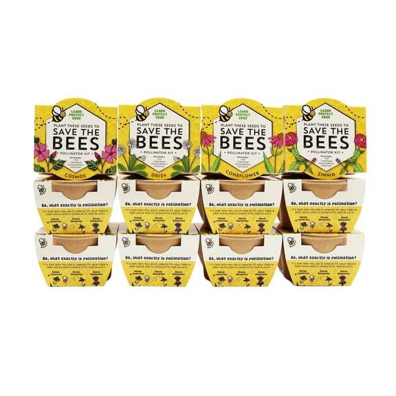 Save the Bees Wildflower Paper Cup Grow Kit | Assorted 12-pack