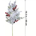 thumbnail image 3 of Artificial Winter Greenery Floral Stem, Pine Branch Arrangement, 1 Count, 19.3 Inch , White Holiday Centerpiece, Indoor Outdoor Decor, 3 of 5