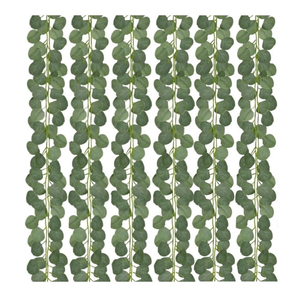 12 PCS 2.1 M Long Eucalyptus Garland for Room Decor Garland Green Flowers Hanging Plants Faux Greenery Leaves Bedroom Aesthetic Decor