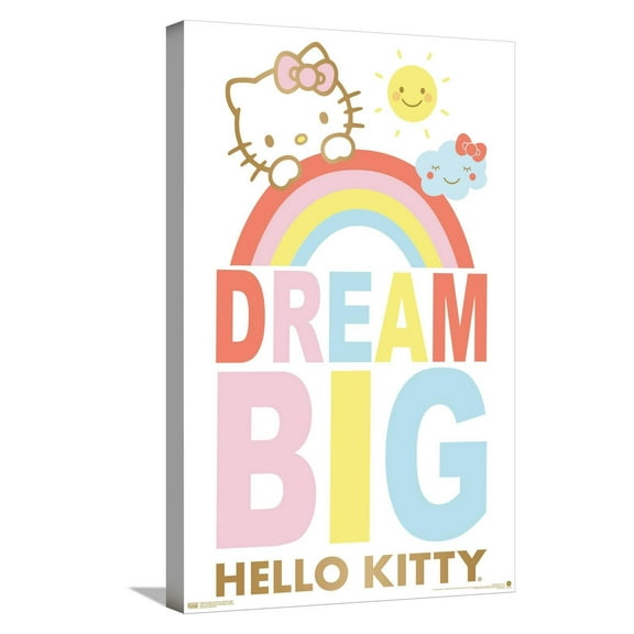 Hello Kitty and Friends: 19 Rainbow - Kitty Canvas Wall Poster, 14.725" x 22.375"