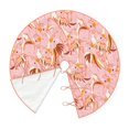 thumbnail image 3 of Salouo Pink Cockatoo Birds Christmas Tree Skirt 30" Farmhouse Christmas Decorations Snowman Xmas Tree Skirt Tree Mat for Holiday Party Decor, 3 of 8