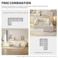 thumbnail image 4 of EUROCO 116" Oversized Modular Sectional Sofa, Convertible Sponge Sectional Sofa Couch, 5PCS High Density Sponges Cloud Couches Sofa for Living Room,Beige, 4 of 9