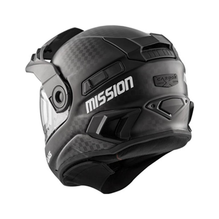 CKX Mission Carbon Fiber Snowmobile Helmet Black 512365 - Walmart.com