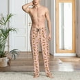 thumbnail image 5 of Mens Pajama Pants - Soft Sleep & Lounge Pants for Men, Beagle Dog flower Cuteness Casual PJ Bottoms Pants with Pockets, 5 of 5