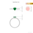 thumbnail image 4 of ANGARA Natural 3-Prong-Set Heart Emerald Ring With Diamond Accents in 14K White Gold for Women (Size-5mm) | May Birthstone, Birthday, Anniversary, Jewelry Gift for Women | Natural Emerald Ring, 4 of 9