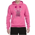 thumbnail image 2 of Wild Bobby Tough Guys Wear Pink Boxer Breast Cancer Awareness Unisex Hoodie Sweatshirt, Neon Pink, XX-Large, 2 of 6