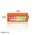 thumbnail image 5 of Broche Esmaltado My Social Battery 7 Moods Lapel Pins () Naranja, 5 of 5