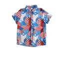 thumbnail image 2 of ZHUGeLI 4th of July Outfits for Children Boys Summer Family Matching Clothes Short Sleeve Shirts Independence Day Boy Casual Top American Flag Patriotic Shirts on, 2 of 4
