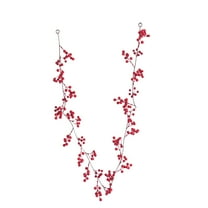 Small Christmas Wreaths,Christmas Red Berry Garland,Flexible Artificial Christmas Holly Berry Vine, Winter Berry Garland for Mantle Xmas Tree Window Door Hanging Indoor Outdoor Holiday Decoration