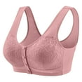 thumbnail image 3 of Sports Bras for Women, Floral Older Front Closure Standard Straps Wireless Workout, Red S-4XL,, 3 of 3