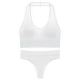 thumbnail image 2 of Elainilye Fashion Women's No-steel Ring Gathering No-marking Body Shaping Yoga Vest Type Breathable Sports Underwear Briefs Suit,White, 2 of 5