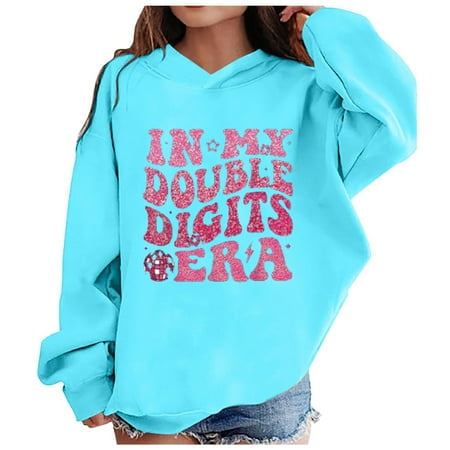 kpoplk Girls Clothes Crewneck Tie Dye Girls Sweatshirt Casual Long Sleeve Top Fall Teen Girl Clothes H Blue