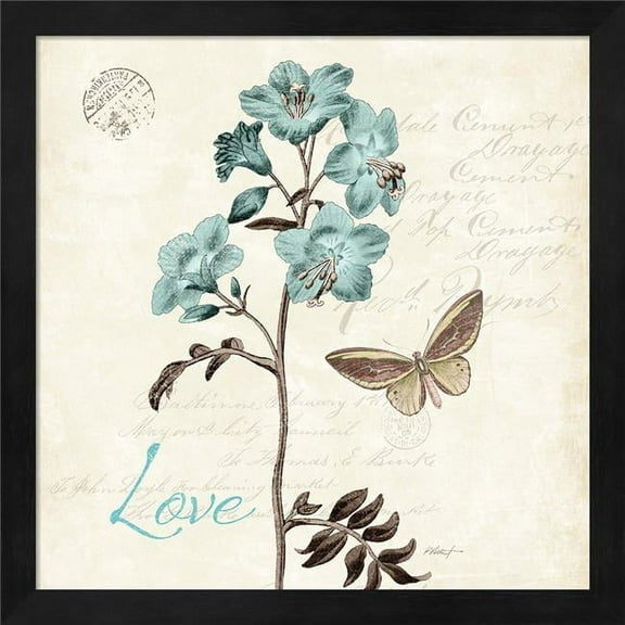 Metaverse R958554-0120000-AEAAAAEAN4 13.25 x 13.25 in. Slated Blue I Square Framed Wall Art by Katie Pertiet