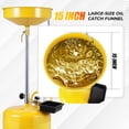 thumbnail image 5 of Waste Oil Drain Tank Air Operated Portable Oil Drainer with Adjustable Funnel Height Fluid Fuel Transfer Drainage with Wheels for Auto Repair Shops, Garages, 5 of 7