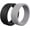 Basic - Bundle, variant on Men's Silicone Ring - Breathable & Durable Wedding Silicone Bands - Mens Gunmetal Basic Silicone Ring Size 09