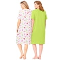 thumbnail image 2 of Dreams & Co. Plus Size 2-Pack Short-Sleeve Sleepshirt, 2 of 6