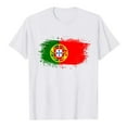 thumbnail image 4 of Portugal Women's Fan T Shirt Colorful Flag Art Print Casual Short Sleeve Top Comfortable Breathable Lightweight Tee For Ladies, 4 of 4