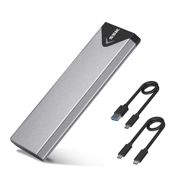 Adaptador de carcasa SSD SSK M.2 NVME PCIe USB 3.2 Gen 2 de 10 Gbps