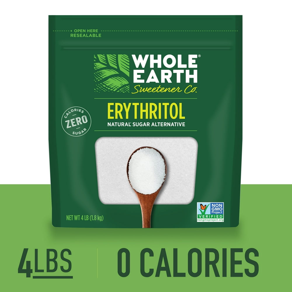 Whole Earth Erythritol Zero Calorie Sweetener, 4 Lb. Bag