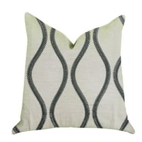 Plutus Bella Curve Green and Beige Luxury Throw Pillow 20"L x30"W