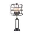 thumbnail image 1 of 26.5 in. Powder Coated Industrial Cage 3 Light Edison Table Lamp, 1 of 1