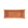 thumbnail image 2 of Bloem 27-in Wide Dayton 100% Recycled Plastic Deck Box Planter - Coral Color, 2 of 6