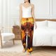 thumbnail image 4 of Balery Vintage Sunflower Cow A Pantalones de pijama para mujer, pijamas ultraligeros, pantalones de estar por casa-Small, 4 of 6