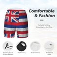 thumbnail image 3 of Mens Vintage Hawaiian Flag Swimming Trunks with Compression Liner Beach Quick Dry Swim Shorts, 3 of 6