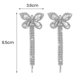 thumbnail image 5 of par de aretes de cadena de garra de lujo ligeros, aretes de borlas de mariposa con diamantes de imitación, temperamento Versa ---- Rojo - Código de producto 65756 Rojo, 5 of 5