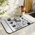 thumbnail image 3 of Upgrade Coffee Bar with 19.5x12in Mat Super Absorbent, Hide Stains, Coffee Drying Mat Anti-Slip - Perfect Under Coffee Machines & Dish Drying Mats, 3 of 7