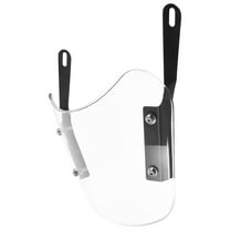 HOMEMAXS Motorcycle Windscreen Universal Motorcycle Windshield 26.00X22.50X1.00CM White