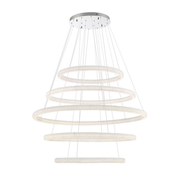 43928-019 Eurofase Lighting Sassi - 312W 1 Led 5-Tier Chandelier In Trasitional And Traditional Style-2.75 Inches Tall And 60 Inches Wide