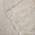 thumbnail image 6 of Superior 600 Thread Count 4-Piece Ivory Paisley Cotton Blend Sheet Set, King, 6 of 7