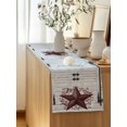 thumbnail image 5 of Table Runner 48 Inches Long for Kitchen Dining, Texas Star Retro Dresser Scarf Farmhouse, Dining Table Decorations for Wedding/Parties, Vintage Red Wooden Berry 13 x 48 In, 5 of 8