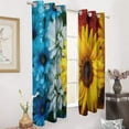 thumbnail image 2 of Blackout Curtains for Bedroom Sunflower Full Room Darkening Grommet Curtains for Living Room,Thermal Insulated Ombre Drapes, 2 of 7