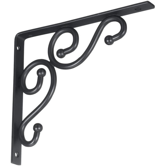 Stanley Hardware S250-590 773BC Ornamental Shelf Bracket in Black