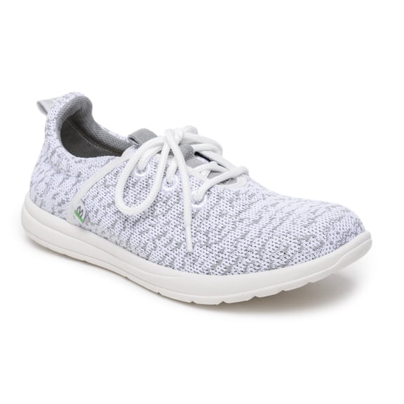 Minnetonka Women’s Eco Anew-Knit Casual Sneakers, White, 7 M