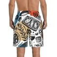 thumbnail image 3 of Bixox Men's French Food printing Casual Classic Fit Short Summer Beach Shorts, 3 of 6