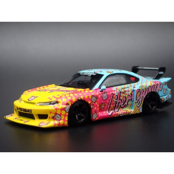Open Box NISSAN S15 SILVIA LB SUPER SILHOUTTE LBWK KUMA 1:64 SCALE DIECAST MODEL CAR