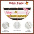 thumbnail image 3 of Sikiie Gold Glittering Hearts and Flamingos Nativity Christmas Tree Skirt, Jesus Christian Winter Holiday Tree Mat Decoration(30-48IN)48", 3 of 6