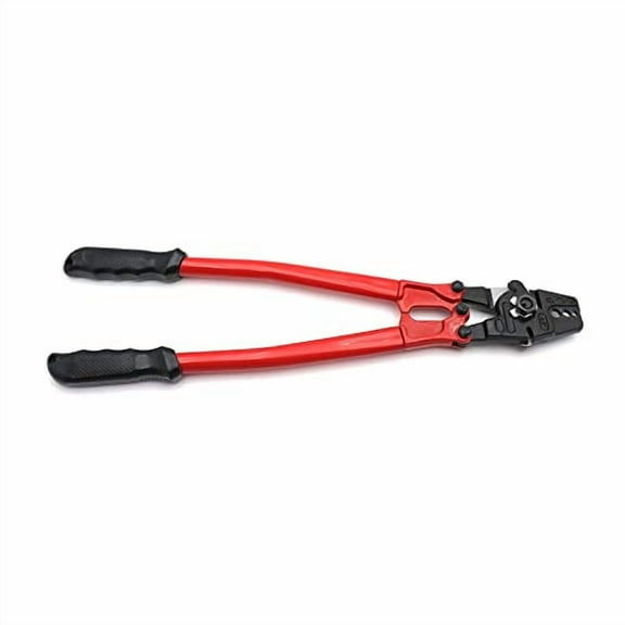 HongK- 14" Hand Swager Swaging Crimping Tool for Wire Rope Cable Swage 1/16" 3/32" 1/8" [P/N: ET-TOOL030-14-RED]
